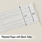 MIULEE Ivory Back Tab Blackout Curtains 52x96 Inch Long 2 Panels Set | Rod - Image 4