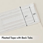 MIULEE Ivory Back Tab Blackout Curtains 52x120 Inch Long 2 Panels Set | Rod - Image 4