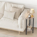 Vagusicc Side Tables Small End Tables, 2 Tier Couch Side Table, Small Round - Image 9