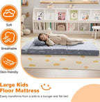 MeMoreCool Kids Tri-Fold Sofa Bed – Glow Star Floor Mattress & Foldable Futon - Image 4