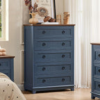 Joaxswe Farmhouse 5 Drawer Dresser - Image 4