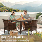 Devoko 5 PCS Furniture, Patio Conversation Set - Image 6