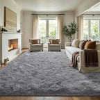 8x10 Extra Large Grey Fluffy Soft Area Rug Non-Slip - Image 3