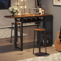 Bestier Bar Table and Chair Set, Expandable Dining Table by Bestier