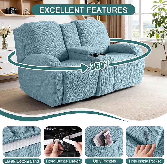 Ruaozz Loveseat Recliner Covers - Image 5