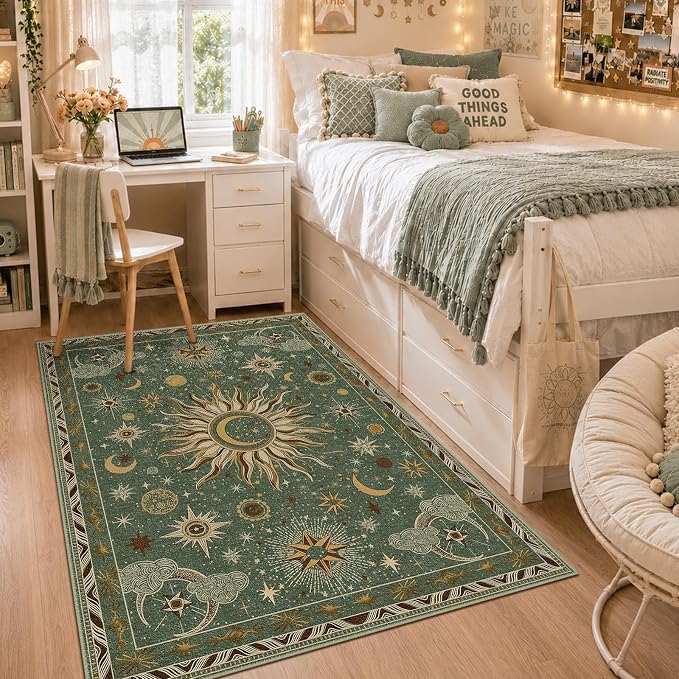 Vacuum-Friendly, 4x6 Washable Area Rug by meejou