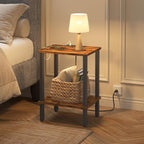 TUTOTAK End Table with Charging Station, Side Table with USB Ports and Outlets - Image 7