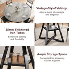 Jocoevol Round Dining Table for 4, Kitchen Dining Room Circle Dinner Pedestal - Image 5