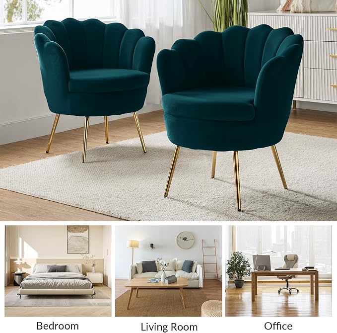HULALA HOME Modern Velvet Accent Chair - Image 7