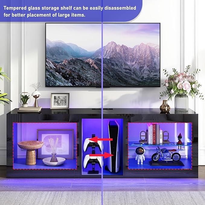 chartustriable LED TV Stands W/Power Outlet - Image 4