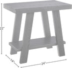 Roundhill Furniture Athens Contemporary Wood Shelf Side Table - Image 3