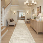 Soalmost Hallway Runner Rug 2'6" x 14' Washable Long Kitchen Rugs Beige | - Image 9