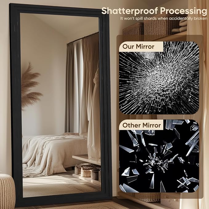 Full Length Mirror, Oversized Stand Up Mirrors Large Wall Mirrors, Wall Mounted - Image 4