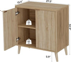 Homleke Buffet Cabinet with Storage, Modern Fluted Accent Sideboard with Doors - Image 2