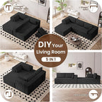 106" Cloud Sectional Boneless Couches - Image 7