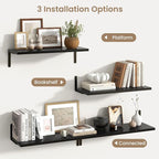 Fun Memories Deep Floating Shelves, 24W x 8D Floating Shelves Set of 2 - Image 5