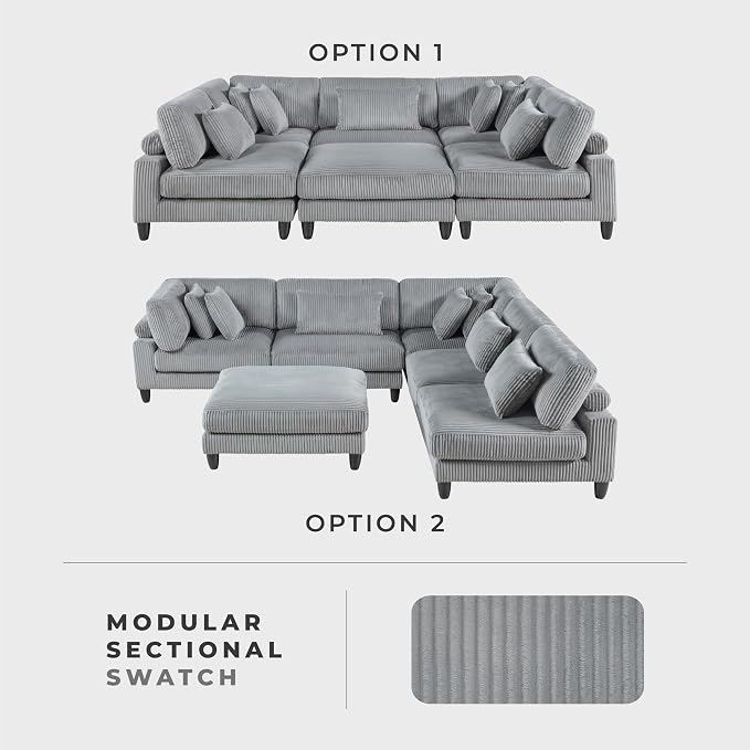 Lexicon 120 Inch Modular Sectional Sofa - Image 6