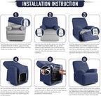 TAOCOCO Oversized Recliner Chair Covers, 1 Seater Streach Recliner Covers Soft - Image 6