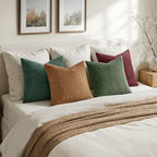 MIULEE Soft Corduroy Decorative Throw Pillow Covers Christmas Green 18x18 | Set - Image 8
