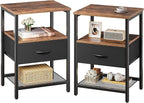 Huuger Nightstand Set of 2, Night Stand by Huuger