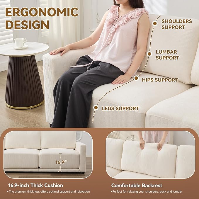 44.2" Chenille Oversized Chair - Image 4