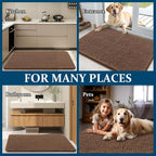 OLANLY Dog Door Mat for Muddy Paws 59x20, Super Absorbent Chenille Mud Mat | - Image 8