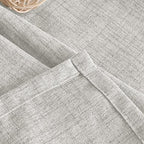 YoungsTex Light Grey Linen Curtains 84 Inch Length - Image 7