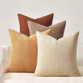 Topfinel Fall Soft Corduroy Throw Pillow Covers 18x18 Inch Yellow Brown | Set by Topfinel