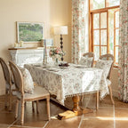 VClife Shabby Chic Pink White Floral Printed Tablecloth - Image 9