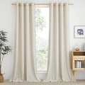 NICETOWN Rustic Linen 144 inch Long Curtains by NICETOWN
