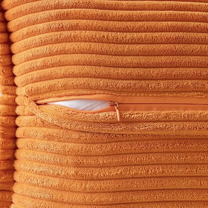 MIULEE Fall Burnt Orange Decorative Throw Pillow Covers 16x16 Inch 2 Pack | - Image 3