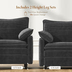 Vesgantti 40" Single Seat Sofa, Comfy Cloud Couch Deep Seat Upholstered Couch - Image 3