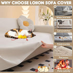 Loiion Velvet Sofa Cover, Ultra Soft Waterproof Non-Slip Couch Cover - Image 7