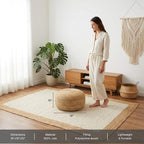 · REDEARTH · Jute Circular Low Pouf Ottoman - Image 6