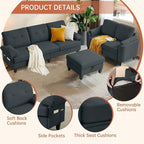 5 Seat Sectional Sofa Set for Living Room Set - Image 3