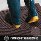 Sturdy Front Door Mat, Absorbent Muddy Dirt Resist Welcome Door Mats Outdoor - Image 2