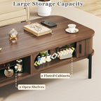 Coffee Table, 47.2" Mid Century Modern Coffee Tables - Image 4
