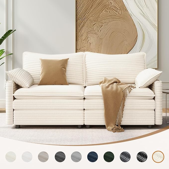 Vesgantti 74" Loveseat Sofa for Living Room, Comfy Cloud Couch Deep Seat - Image 8