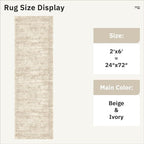 Soalmost Runner Rug 2x6 Washable Kitchen Hallway Runners Non-Slip Beige | Soft - Image 5