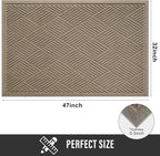 Sturdy Front Door Mat, Absorbent Muddy Dirt Resist Welcome Door Mats Outdoor - Image 2