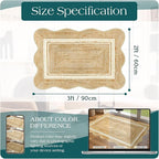 Front Door Rug - 2x3 Jute-Look Doormat Indoor Outdoor Entrance | Washable - Image 2