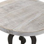 Carolina Chair & Table Adjustable Hand Crank 18" Wooden Top Rustic Side Table - Image 8