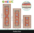HEBE Boho Kitchen Rugs Set of 3, Non Slip Washable Kitchen Mats - Image 2