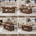 Garvee 40" Coffee Table Lift Top, Converts to Dining Table - Image 4