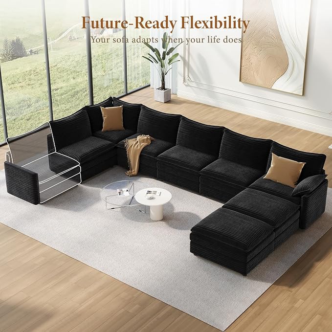 Vesgantti Large Modular Sectional Sofa, Big Comfy Cloud Couch - Image 8
