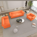 AVZEAR 3 seat Sofa, Velvet Sofa Living Room Large Sofa Modern Chesterfield - Image 4