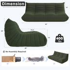 WHGBJA Bean Bag Chairs for Adults, BeanBag Reading Chair Memory Foam Couch - Image 2