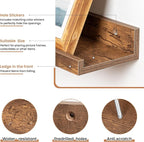 Fun Memories Picture Ledge Shelves Set of 2, 24 Inch Rustic Wall Mounted - Image 4
