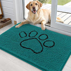 OLANLY Dog Door Mat for Muddy Paws 36x24, Paw Print Design Chenille Mud Mat | by OLANLY