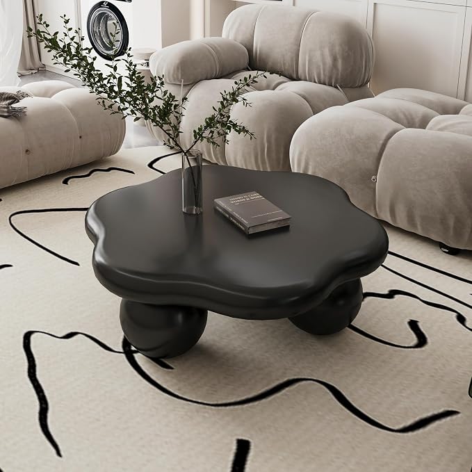 35.03" Cloud Coffee Table for Living Room Unique Coffee Table Modern Low Coffee - Image 4